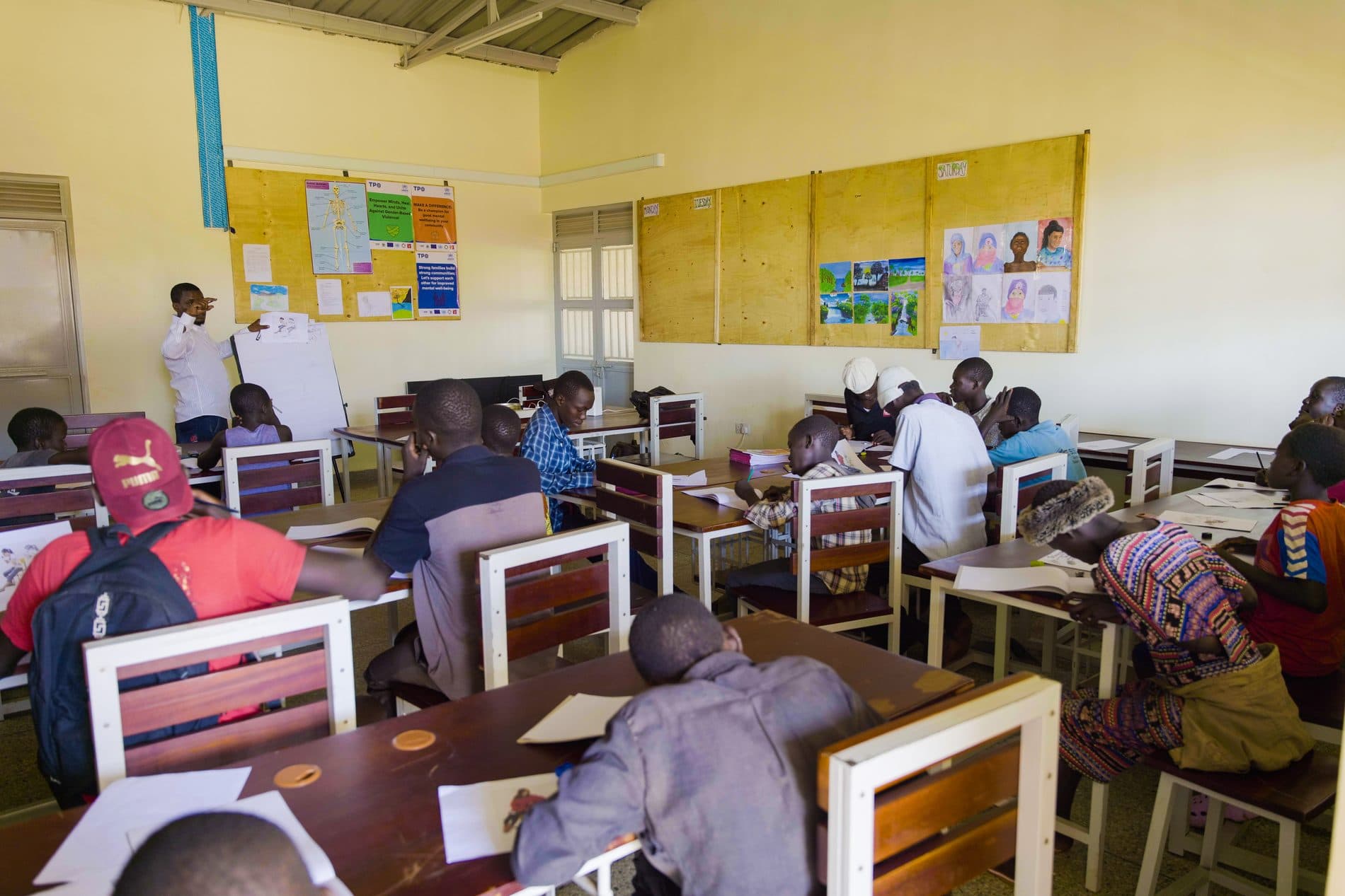 Learners receiving classroom support and mentorship