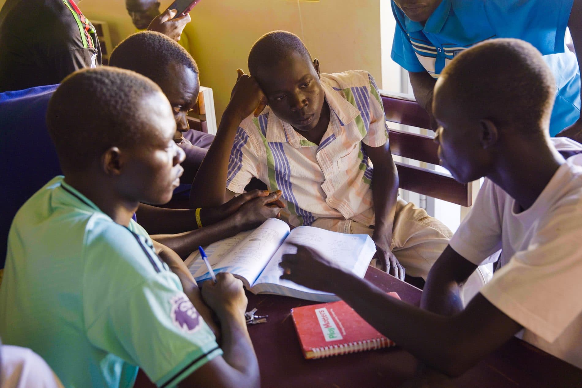 Small group conversation during a community support session